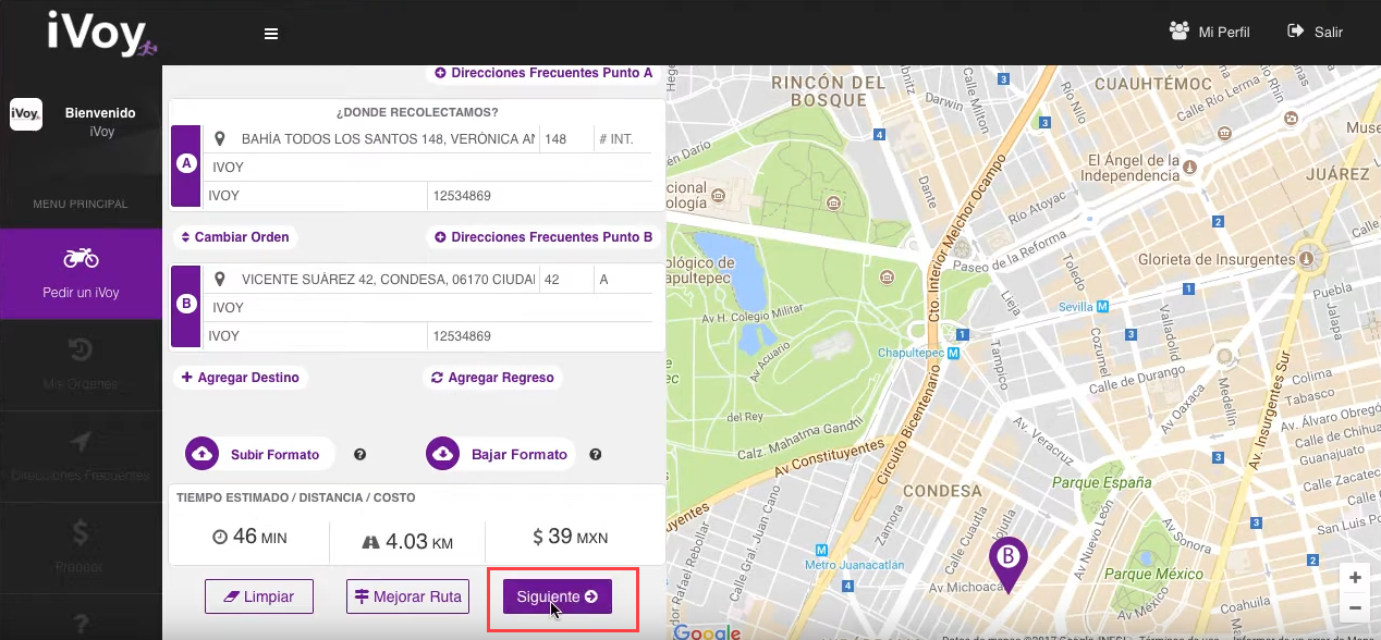 Programar un envío iVoy Programar un envío iVoy